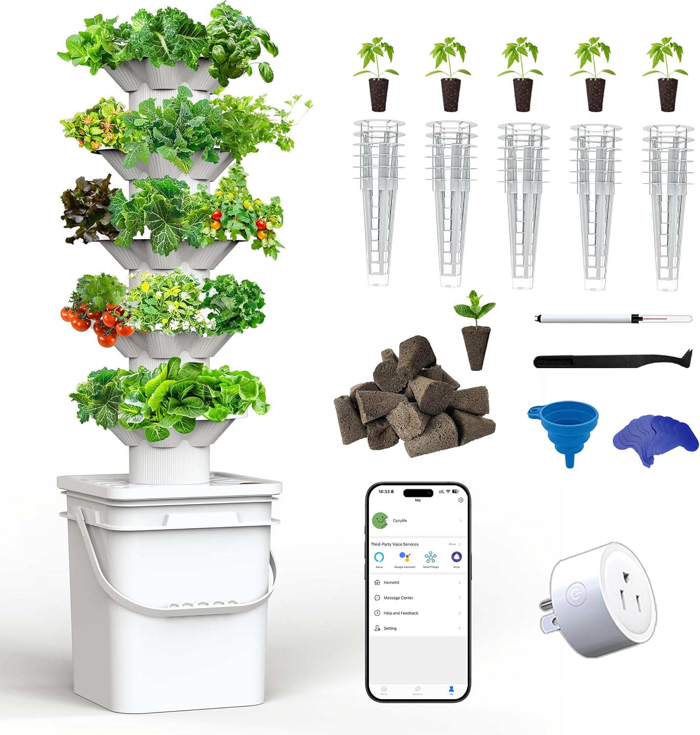 Indoor Garden Kit - 수경재배 시스템 키트 5층 수경 타워