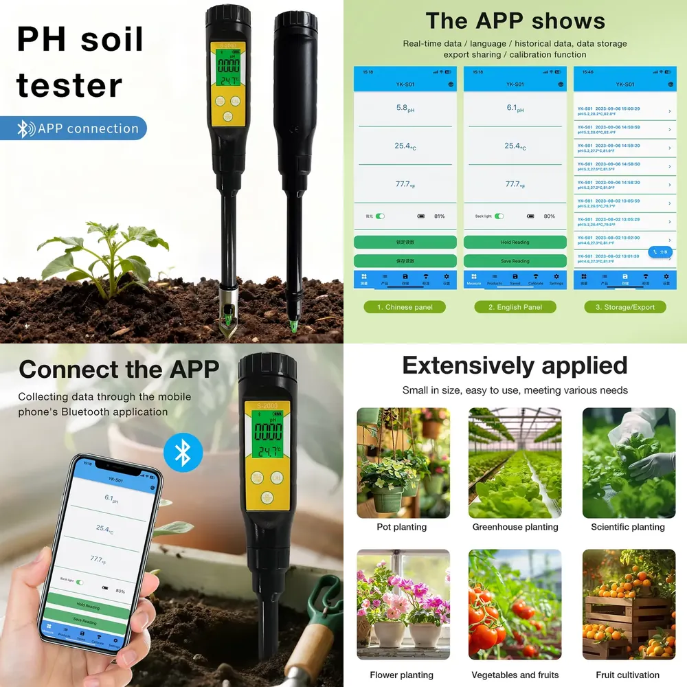 WAP01 스마트 토양 pH 측정기 (고정밀 온도/산도 - Smart Pot 리뷰 및 가격