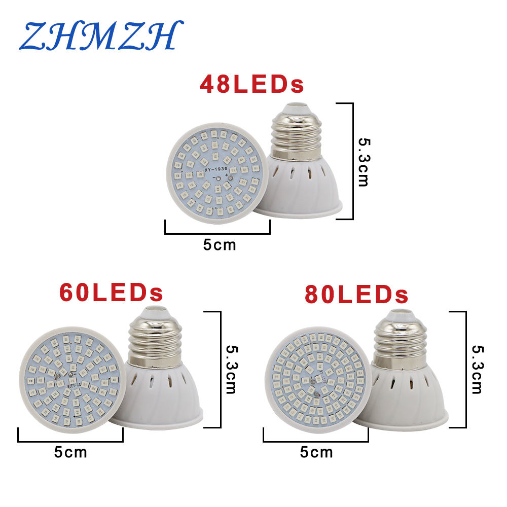 E27 LED 식물 성장 램프 전구 110V 220V  - Plant Grow Light Full Spectrum 리뷰 및 가격