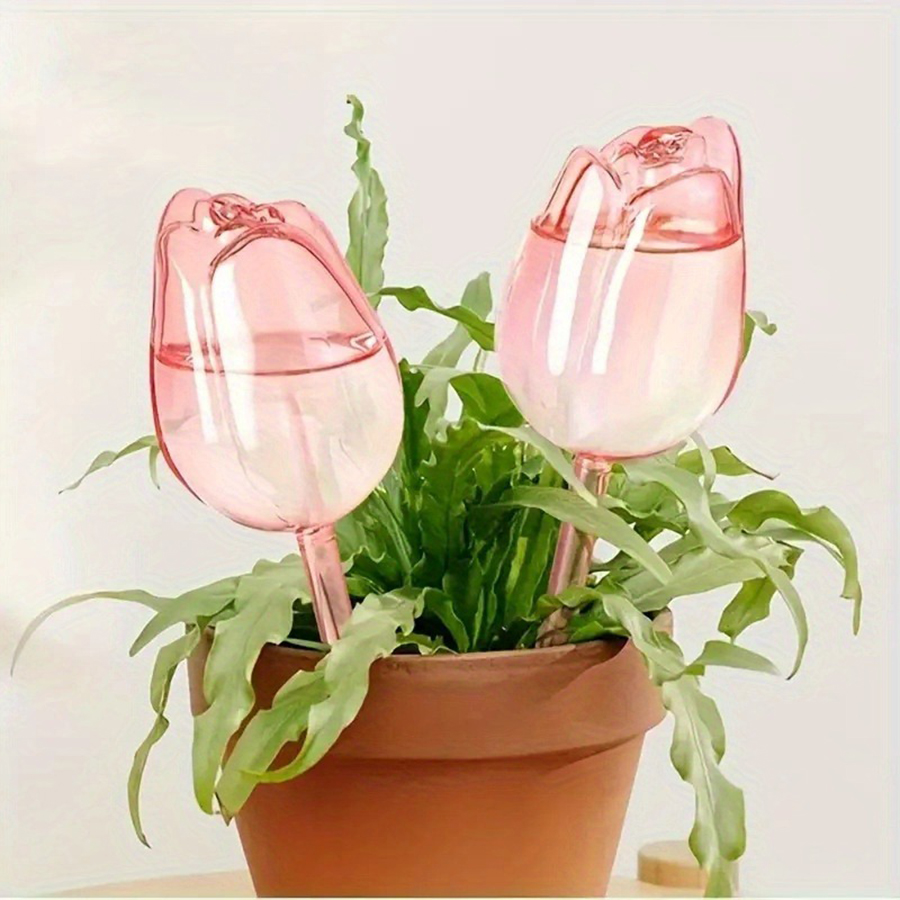 투명하고 두꺼운 PET 재질의 튤립 모양 자동 급수 스 - Self Watering Planter 리뷰 및 가격