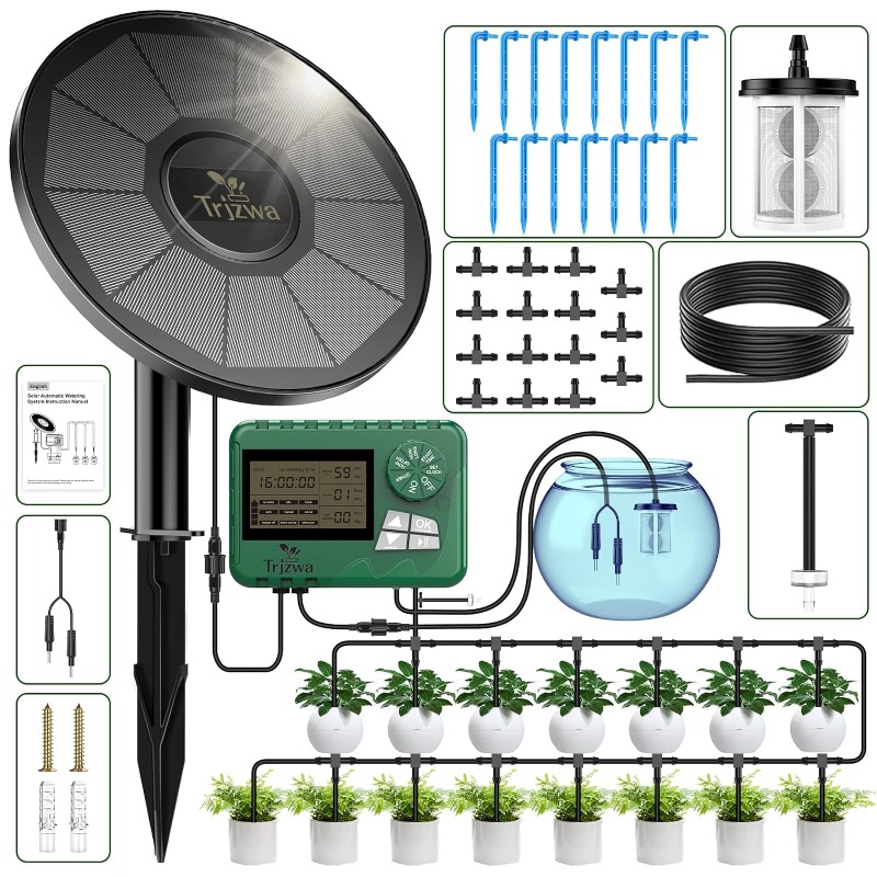 태양 관개 장비 자동 타이머가 있는 화분에 심은 식물용 - Plant Sensor 리뷰 및 가격