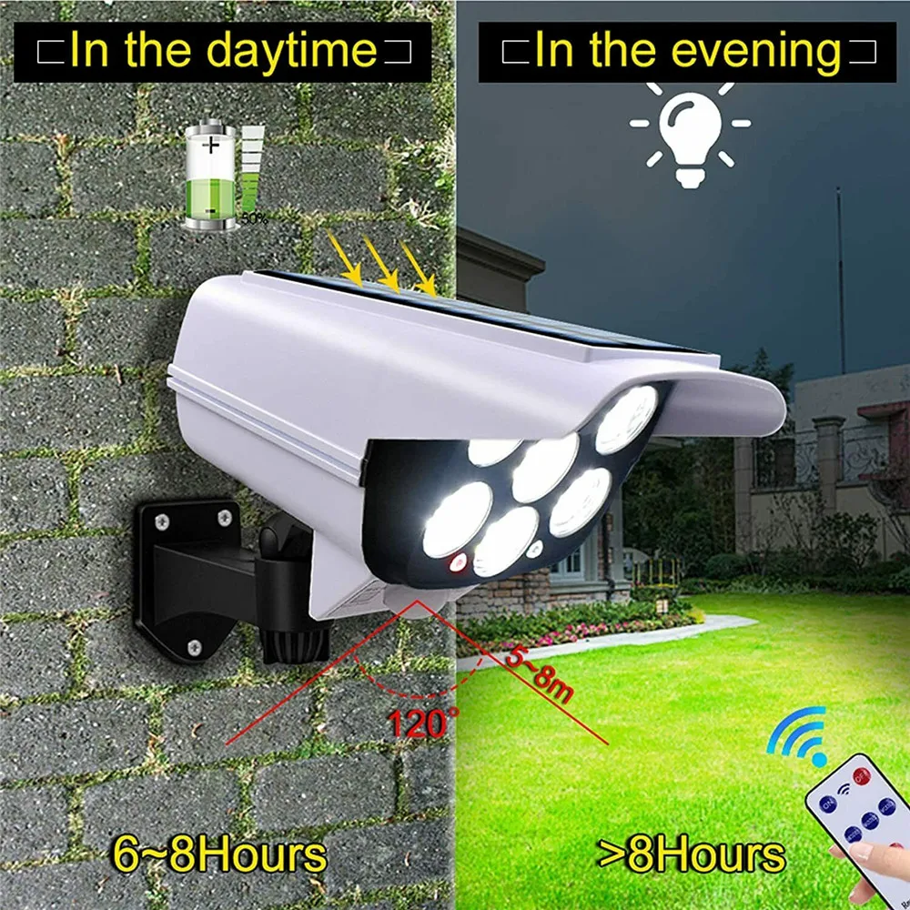 야외 태양 빛 모션 센서 보안 더미 카메라 무선 홍수  - Garden Camera 리뷰 및 가격