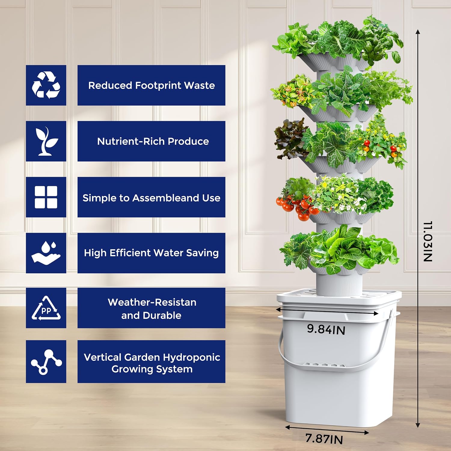 수경재배 시스템 키트 5층 수경 타워 30개 재배구 공 - Indoor Garden Kit 리뷰 및 가격