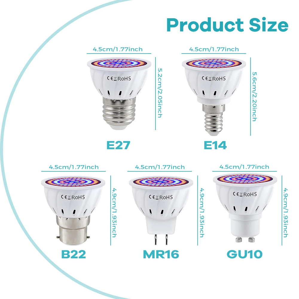 성장등 E27 풀 스펙트럼 LED 식물 전구 GU10  - Plant Grow Light Full Spectrum 리뷰 및 가격
