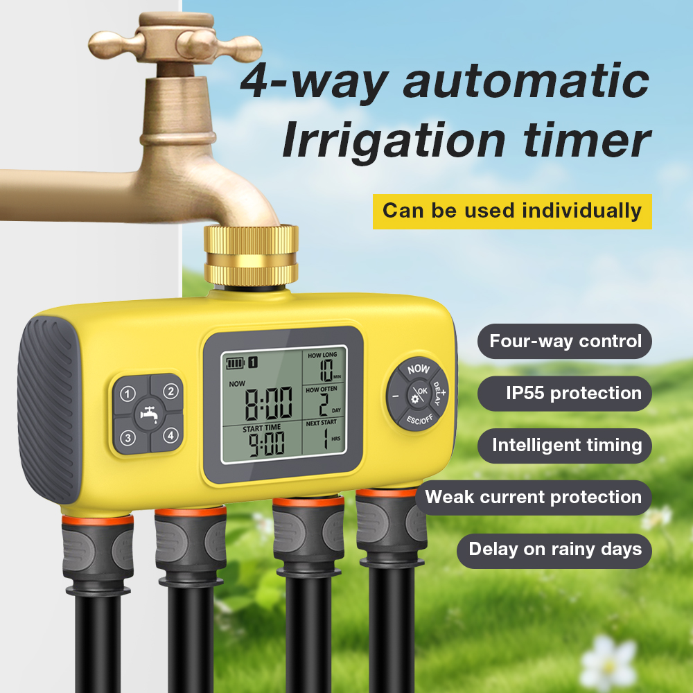 공장 도매 신규 디자인 디지털 워터 타이머 정원용 4구 - Automatic Watering 리뷰 및 가격